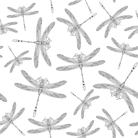 black dragonfly pattern vector pattern 7166398 Vector Art at Vecteezy