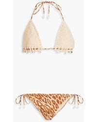 Zimmermann Leopard Print Triangle Bikini Lyst