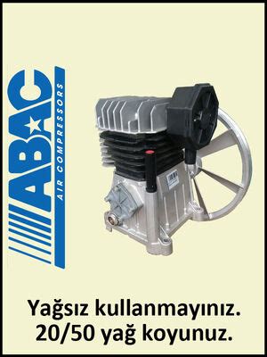 Abac PAT24 B2800 Kompresör Kafası 8 Bar 2 HP 4116091363 MADE İN İTALY