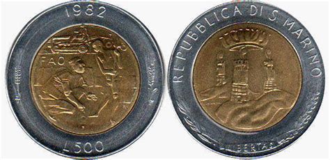 San Marino 500 Lire Coins Values Online Catalog With Images Prices