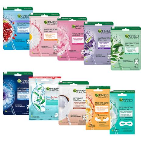 Garnier Skinactive Sheet Masks Party Pack X 10 Champú De Miel