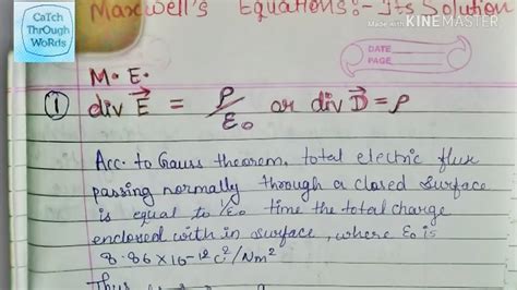 Maxwell S Four Equations Derivation Explained In Hindi BSC MSC