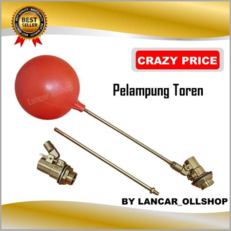 Jual Pelampung Bola Tangki Air Inci Kuningan Floating Valve Toren