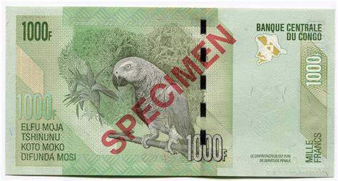 Kongo Demokratische Republik Francs Papagei Specimen Ser