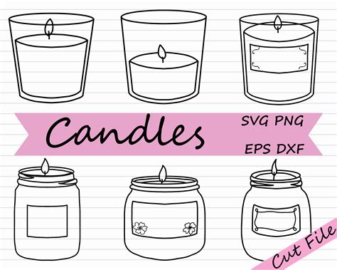 Candle Clipart Scented Candle Svg Aromatherapy Clipart Etsy