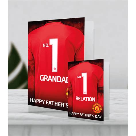 Manchester United Fc Personalised Giant Fathers Day Shirt Card