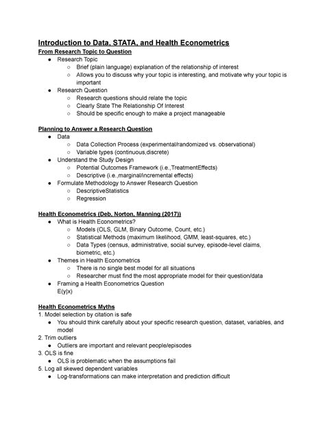 Week 3 2 What Is Health Econometrics Models Ols Glm Binary