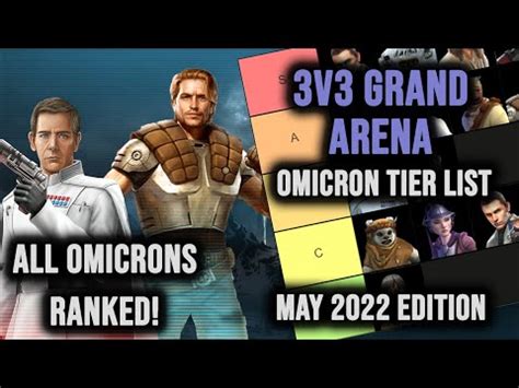 V Grand Arena Omicron Tier List Ranked From Best To Worst Swgoh