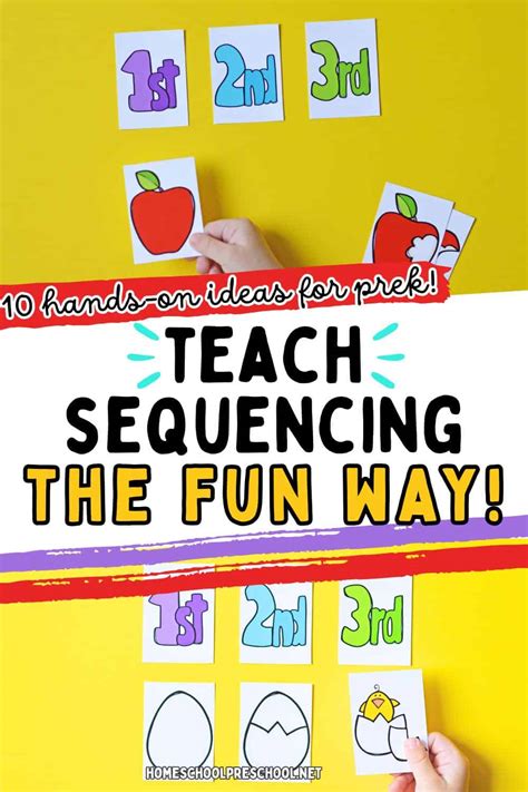 fun ways  teach sequencing  preschoolers