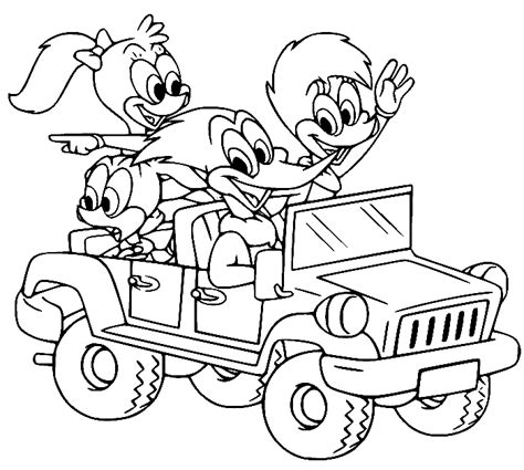 Woody Woodpecker Coloring Pages Coloringpagesonly