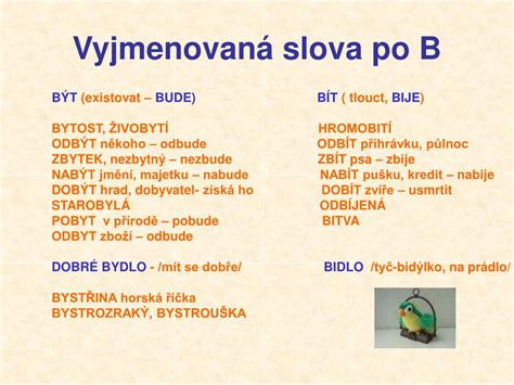 PPT VYJMENOVANÁ SLOVA PowerPoint Presentation free download ID 4809153