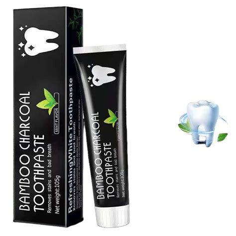 Activated Bamboo Charcoal Toothpaste 1 3pcs Fluoride Free 105g