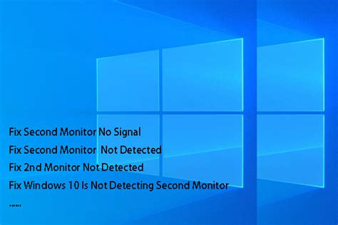 How To Fix Second Monitor No Signal On Windows 10