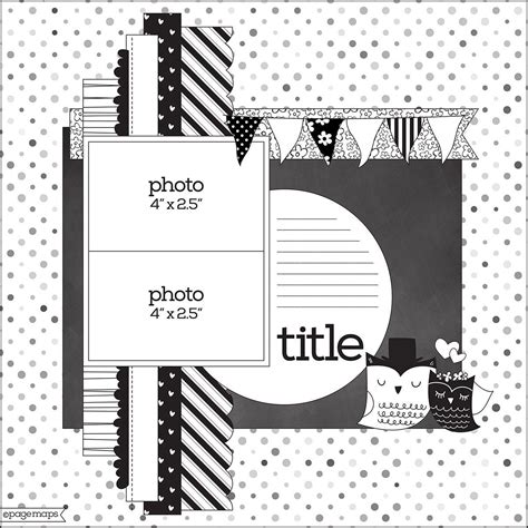 Aug17 Pagemaps Scrapbook Sketches 12x12 Scrapbook Templates Photo