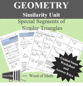 Geometry Special Segments And Similar Triangles Guided Notes And