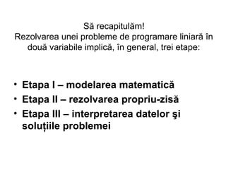 Lectie Programare Liniara PPT