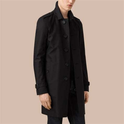 Burberry Cotton Gabardine Trench Coat In Black Modesens Coat Wedding Dress Men British Outfits