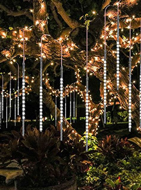 Led Snowfall Lights 100cm Tube Outdoor Chasing Cool White The