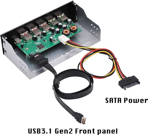 525in 10gbps Usb 31 Gen2 Hub And Type C Port Front Panel Ezdiy Fab