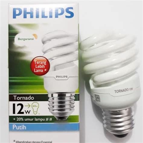 Jual PHILIPS TORNADO 12 Watt Putih 12 W Lampu ULIR 12W SPIRAL 12WATT