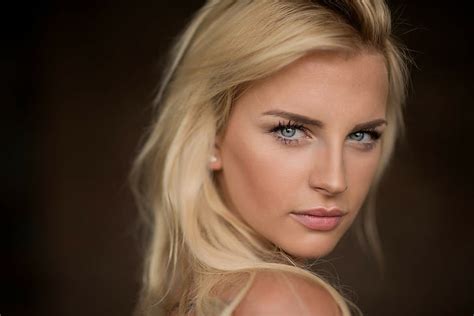 Hd Wallpaper Women Model Face Portrait Blonde Lights Sergey