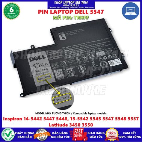 Mua Pin Laptop Dell Trhff Wh Zin Cell D Nh Cho Inspiron