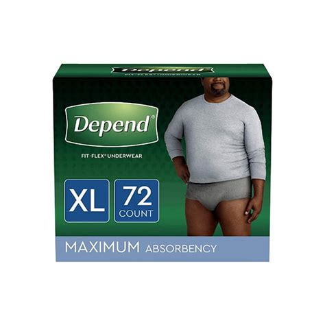 Depend Fit Flex Incontinence Underwear For Men Maximum Absorbency Xl