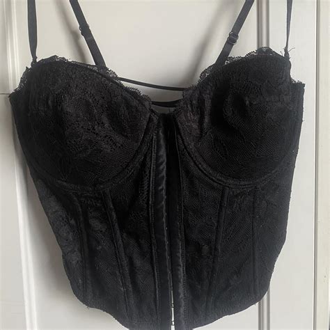 Glassons Black Lace Corset Only Worn Once Size Depop