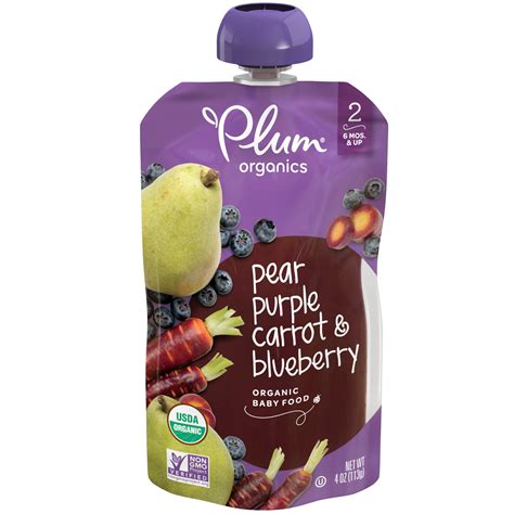 Plum Organics Stage 2 Organic Baby Food Pear Purple Carrot