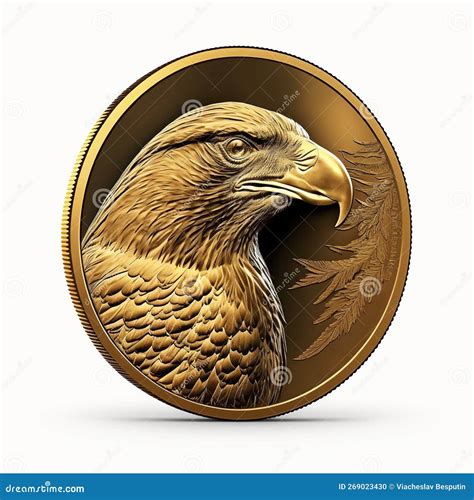 Gold Coin With An Eagle Stock Illustration Illustration Of Currency