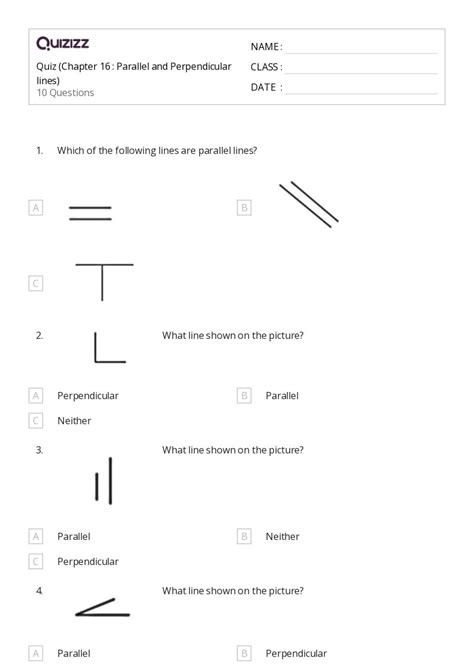 50 Parallel And Perpendicular Lines Worksheets For 3rd Grade On