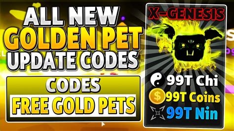 All New Golden Master Update Pet Codes In Ninja Legends Roblox