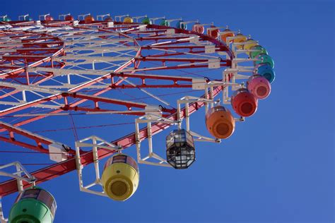 Amusement Park Background Bright Carnival Carousel Celebration