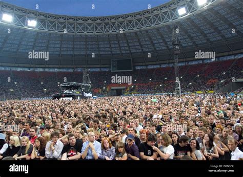 Crowds At Luzhniki Stadium U2 Performing Live In Concert At Luzhniki