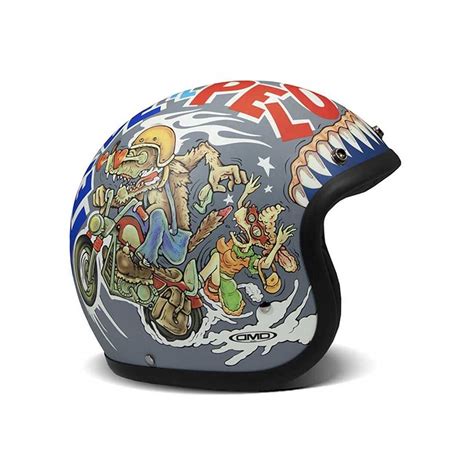 Casco Moto Dmd Jet Vintage Wolf