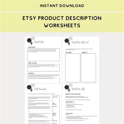 Etsy Product Description Template Guide Etsy Planner Etsy Uk