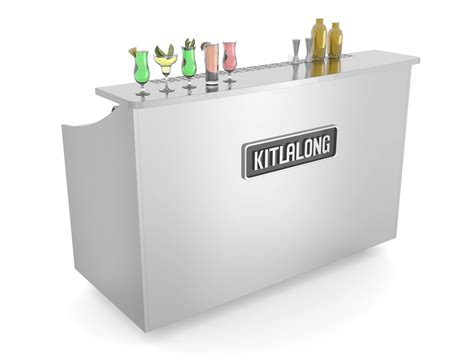 Kitlalong Stainless Steel Outdoor Movable And Foldable Bar Counter