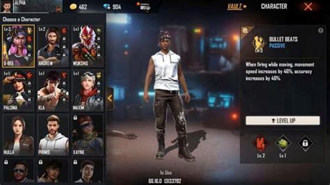 Free Fire MAX top de personajes con habilidad pasiva tras la última