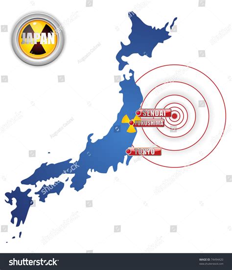 Vector Japan Earthquake Tsunami Nuclear Disaster Stock Vector (Royalty ...