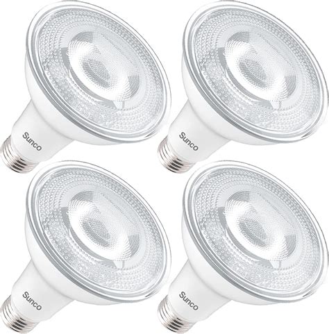 Sunco Lighting 4 Pack PAR30 LED Bulb Dusk To Dawn Photocell Sensor