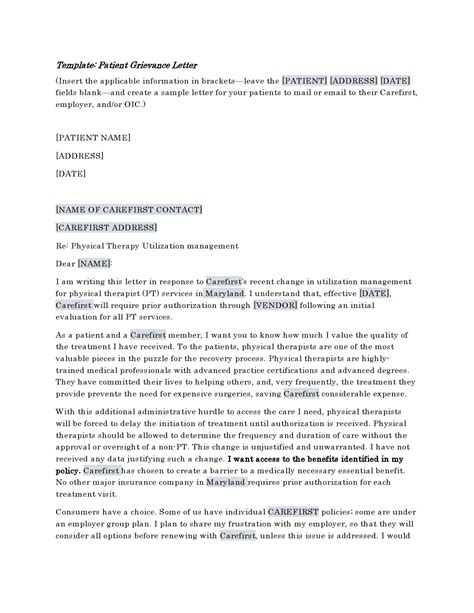 Formal Grievance Letter Templates Examples