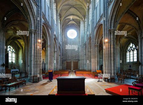 Interior Of The Collegiate Church Of Notre Dame Et Saint Loup Our