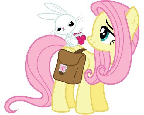 Fluttershy and Angel Bunny by Midnight--Blitz on DeviantArt