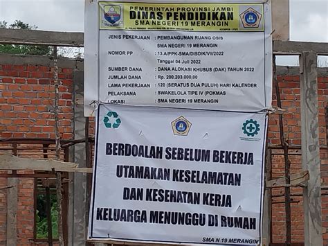 Proyek Dak Di Sman Merangin Tahun Terindikasi Kkn Sniper Kasus