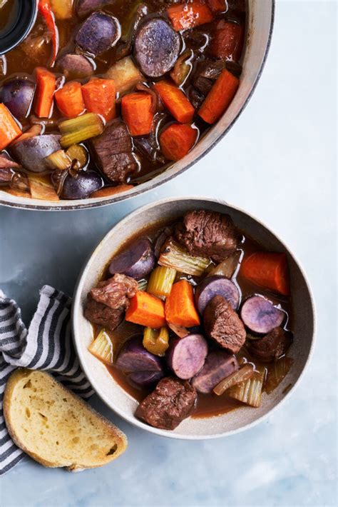 Beef Stew With Red Wine A Whole Bottle Of Wine Proportional Plate