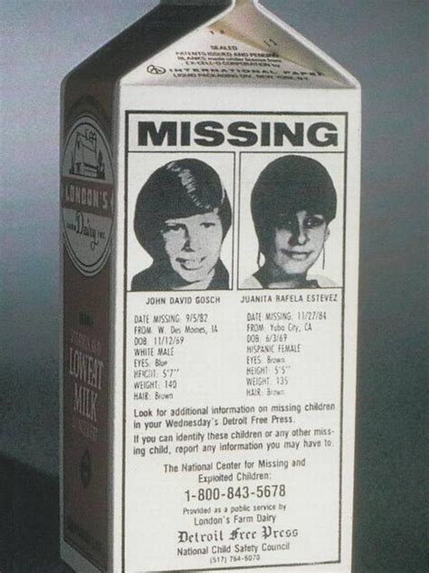 Milk carton missing kids in the 1980s: What happened to the campaign?