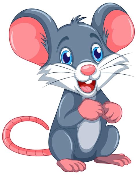 Free Vector Cute Mouse Cartoon Character