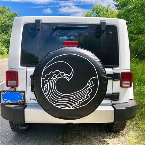 Beach Wave Design Tire Cover Beach Tire Cover Custom Tire Cover Jeep