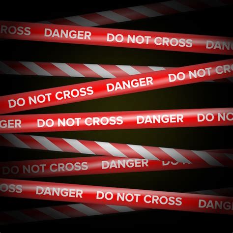 premium vector red  white vector danger lines