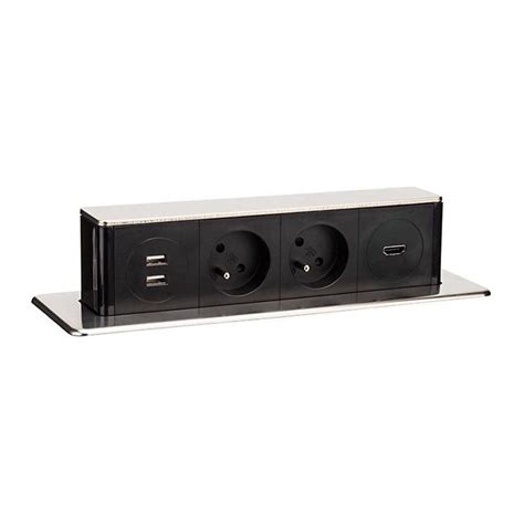 Solight PP126HDMI Zásuvkový sloupek pro desku stolu 2x230V 2xUSB